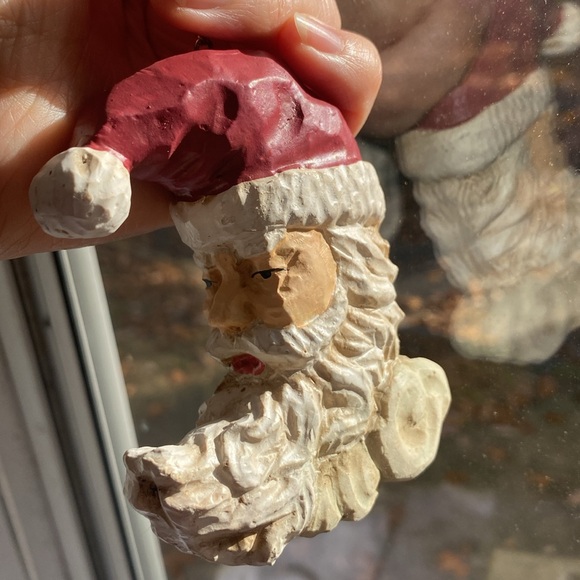 Vintage armchair shopper Santa celestial set of 3 Christmas ornaments sun moon - Picture 7 of 10